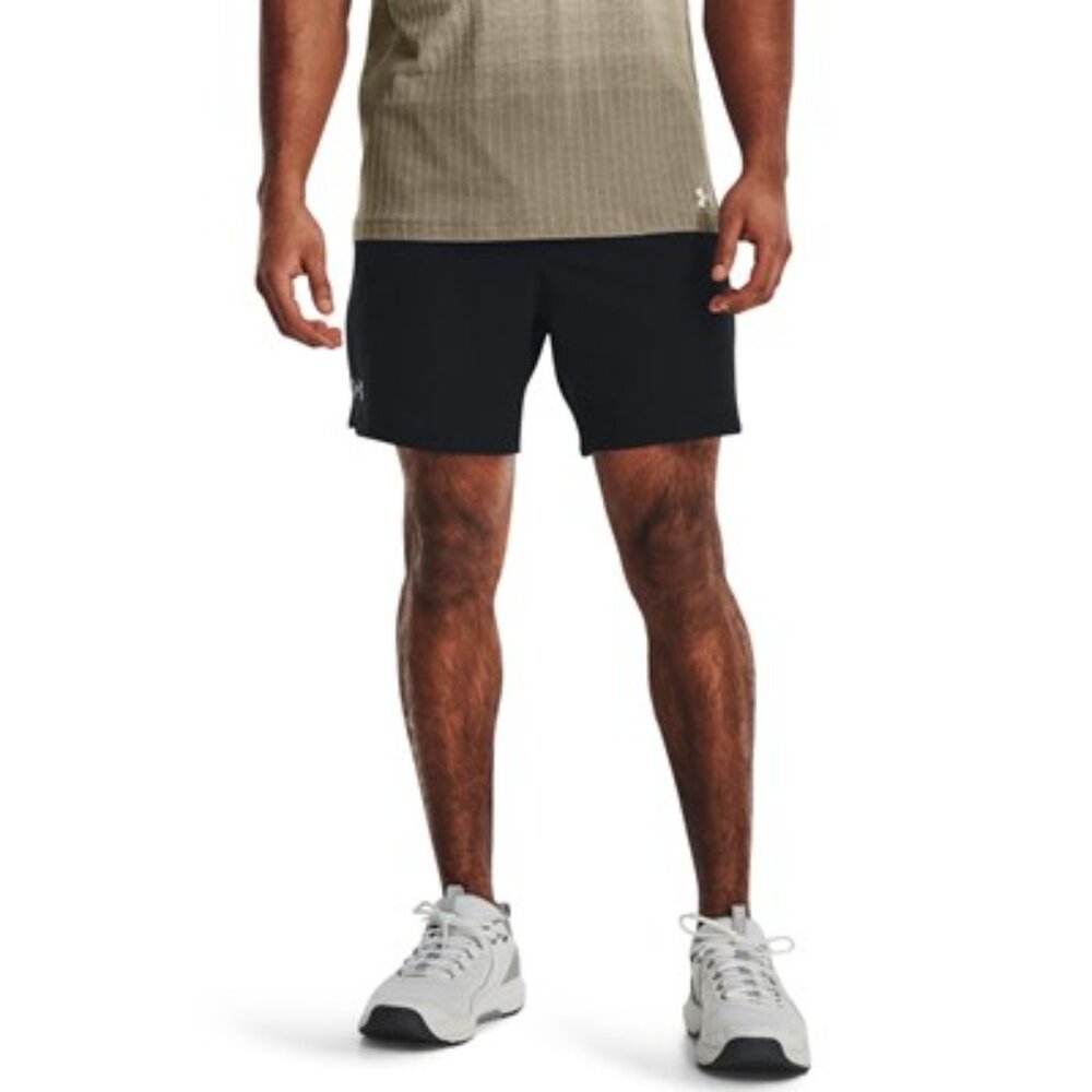 Under Armour - Mens Vanish Woven 6In Shorts, size large US mens, color black.